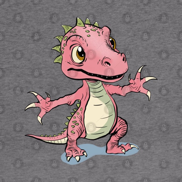 Pink dinosaur by Simoes Artistry